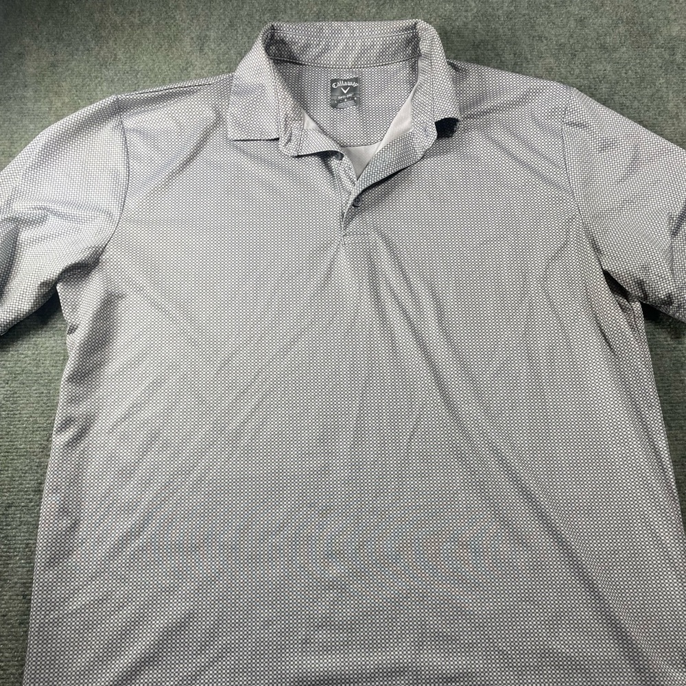 Callaway Men's Micro-Print Polo Shirt - Light Gray